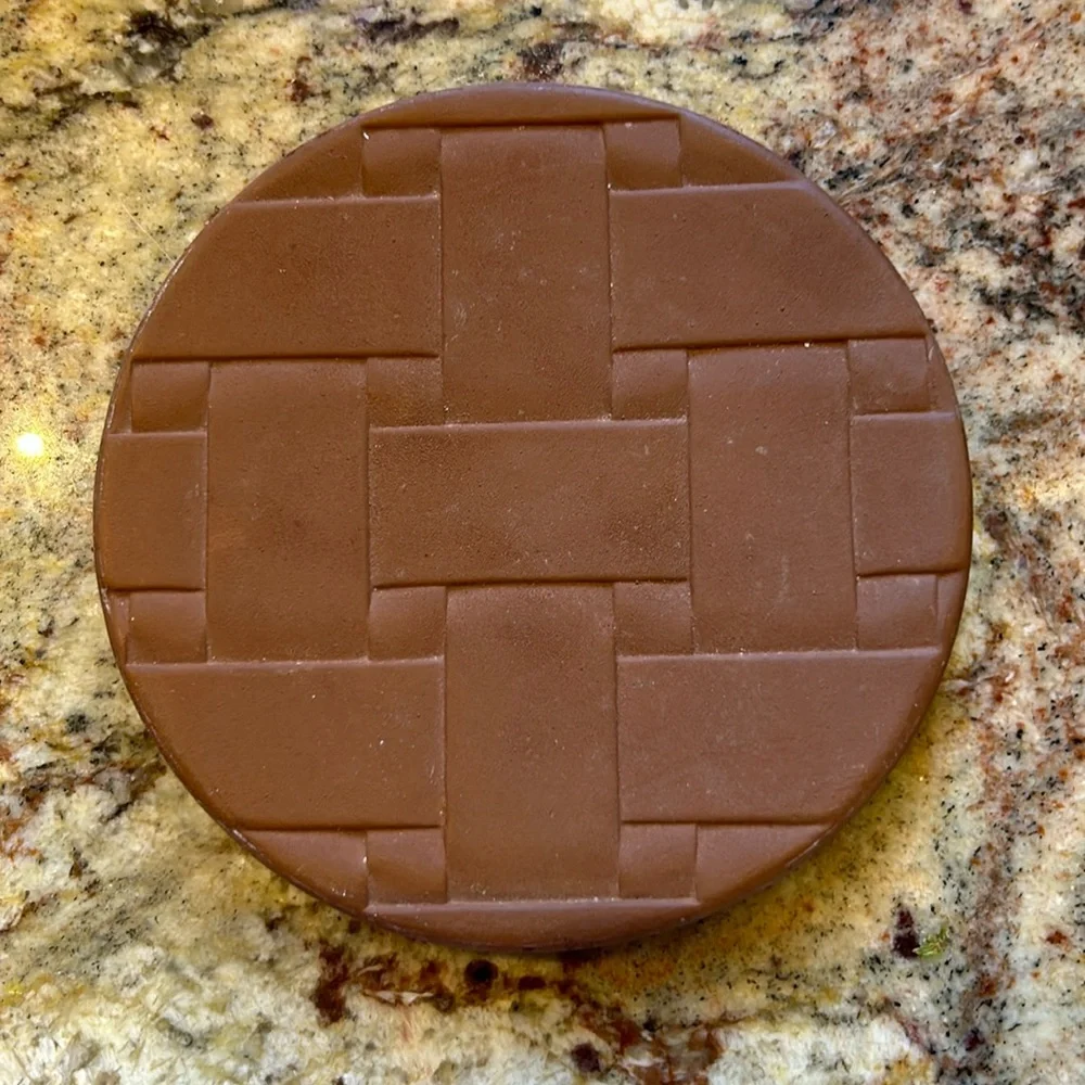Longaberger Pottery Button Basket Brick for keeping your bread warm! NWOT